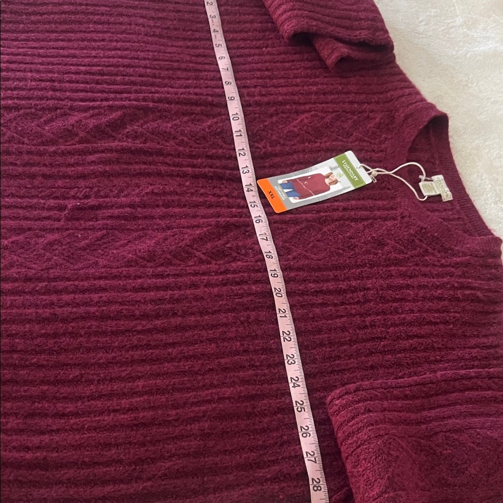 NWT Legendary Outfitters Women's Cozy Cable Knit Sweater,Garnet,Burgundy,SizeXXL - Picture 6 of 13